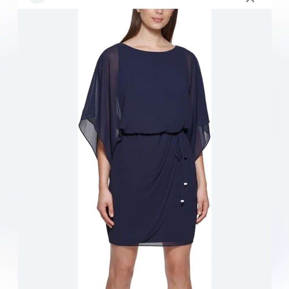 JESSICA‎ HOWARD WOMENS CHIFFON COCKTAIL DRESS